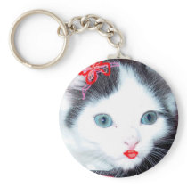 Glam Kitty Keychain