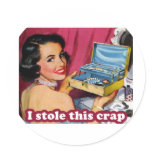 Glam Kleptomania Round Sticker