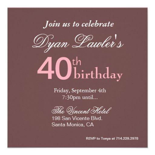 Glam Leopard Flower Jungle 40th Birthday Announcement