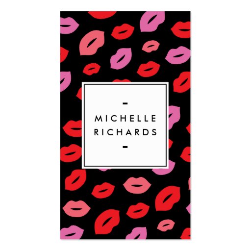 Glam Lip Print II for Makeup Artists Business Card