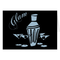 Glam Martini Mix - Blue cards