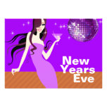 Glam New Years Eve Party - little cocktail dress Personalized Announcements