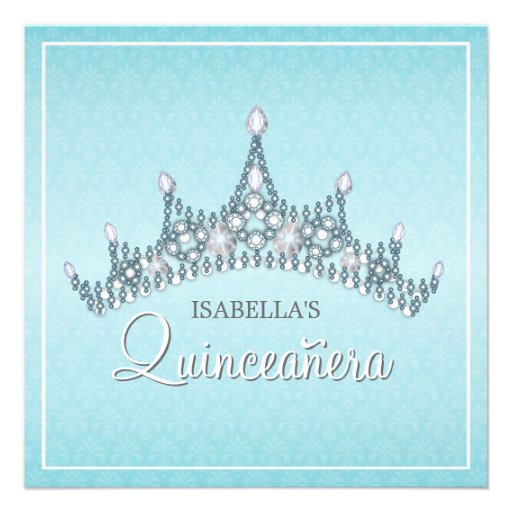 Glam Tiara Quinceanera Celebration Invitation