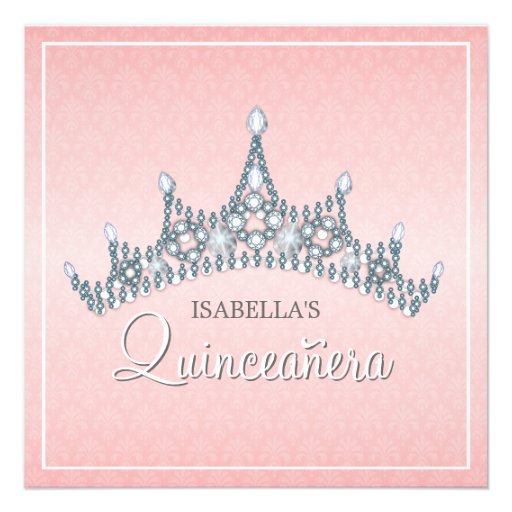 Glam Tiara Quinceanera Celebration Invitation