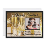 Glamorous Bubbly Photo Invitations