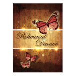 glamorous Butterfly  rehearsal Dinner invitation