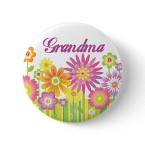 Glamorous flowers Grandma buttons