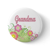 Glamorous flowers Grandma buttons