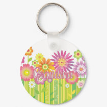 Glamorous flowers Grandma keychains