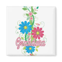 Glamorous flowers Grandma magnets