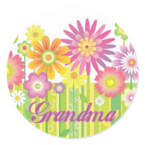 Glamorous flowers Grandma stickers