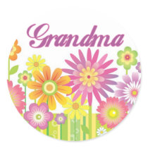 Glamorous flowers Grandma stickers