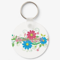 Glamorous flowers Grandmother keychains