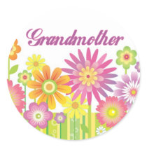 Glamorous flowers Grandmother stickers
