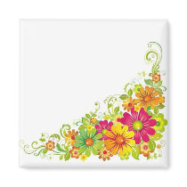 Glamorous flowers magnets by Just2Cute Glamorous flowers magnets