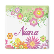 Glamorous flowers Nana magnets