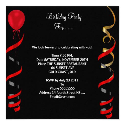 Glamorous Lady Fabulous 50 Fifty Birthday Party Invitations