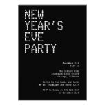 Glamorous lights sequins black white party holiday custom invites