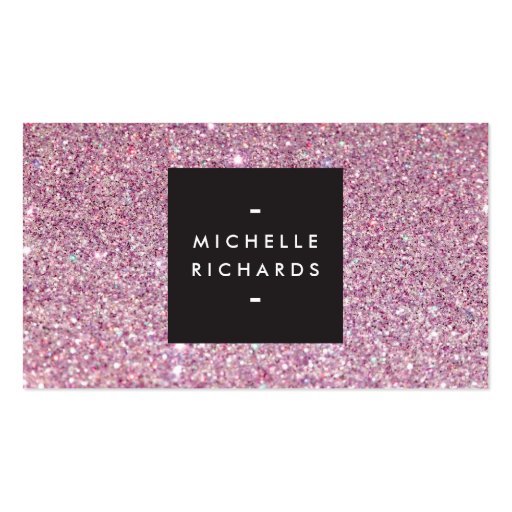 Glamorous Pink Glitter Modern Beauty Business Card Templates (front side)