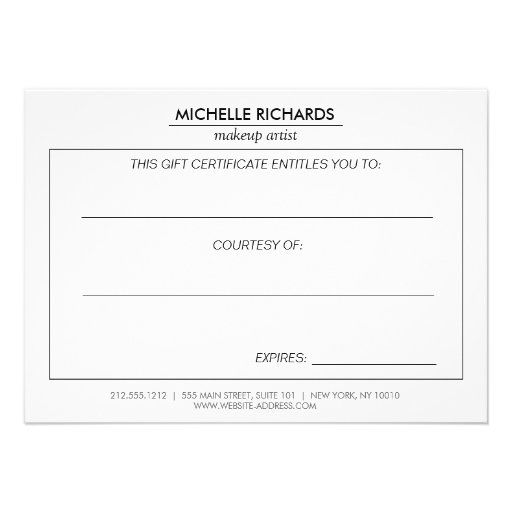 Glamorous Silver Glitter Modern Beauty Gift Card