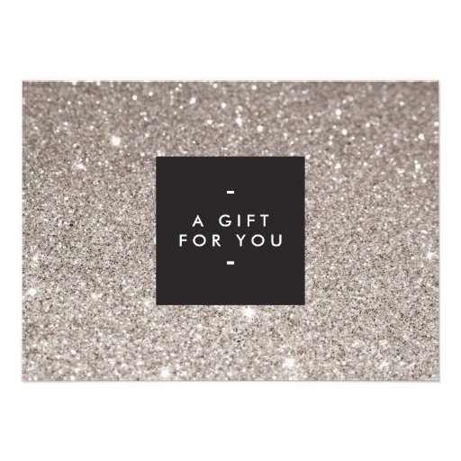 Glamorous Silver Glitter Modern Beauty Gift Card