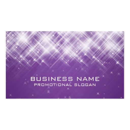 Glamorous Sparks Purple Business Card Templates (front side)