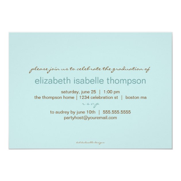 Glamour Damask & Jewel Graduation Announcement