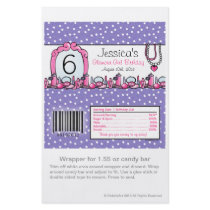 Glamour Girl Birthday Candy Wrapper flyers