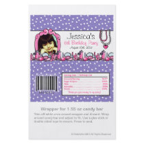 Glamour Girl Birthday Photo Candy Wrapper flyers