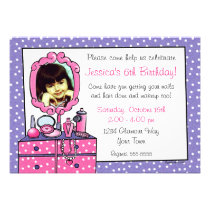 Glamour Girl Birthday Photo Party Invitation invitations