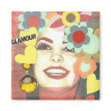 Glamour Girl Mixed Media Magnet