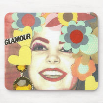 Glamour Girl Mixed Media Mousepad by vougue Glamour Girl Mixed Media Mousepad