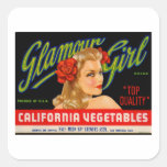 Glamour Girl Square Stickers