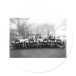 Glamour Girls & Classic Cars Vintage Photo Round Stickers