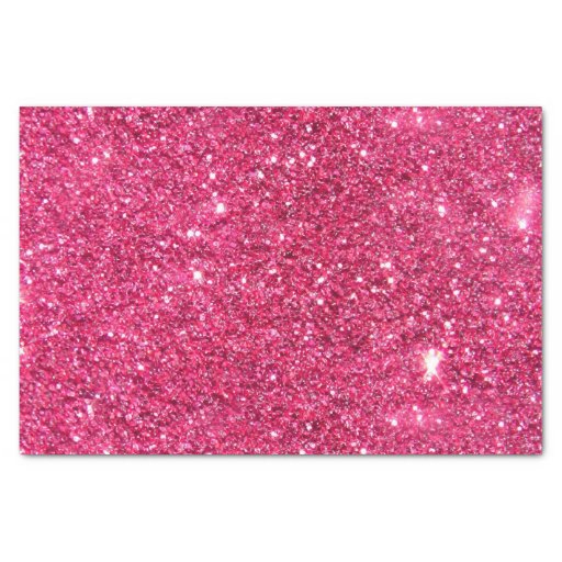 Glamour Hot Pink Glitter 10" X 15" Tissue Paper Zazzle