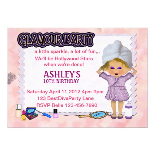 Glamour Party Personalized Announcements