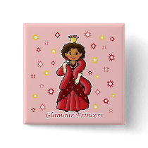 Glamour Princess Pinback Buttons