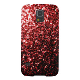 Glamour Red Glitter sparkles Samsung Galaxy S5 Galaxy S5 Case