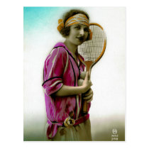 Glamour Tennis Flapper 1920's Vintage postcards