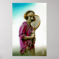 Glamour Tennis Flapper Posters