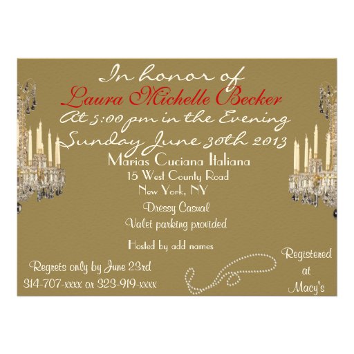 GLAMOUROUS BIRTHDAY PARTY INVITATION