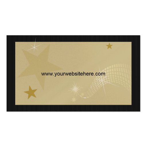 Glamourous Black and Gold Business Card (back side)