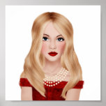 Glamourous Portrait Poster