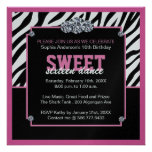 Glamourous Sweet Sixteen Birthday Party Invitation