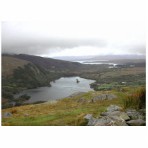Glanmore Lake from Healy Pass Ireland. Photo Cut Out