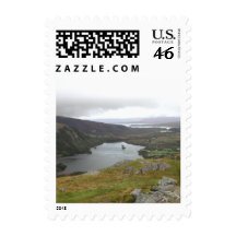 Glanmore Lake from Healy Pass Ireland. Postage