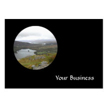 Glanmore Lake from Healy Pass Ireland. Round. Business Card
