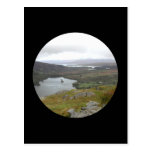 Glanmore Lake from Healy Pass Ireland. Round. Post Card