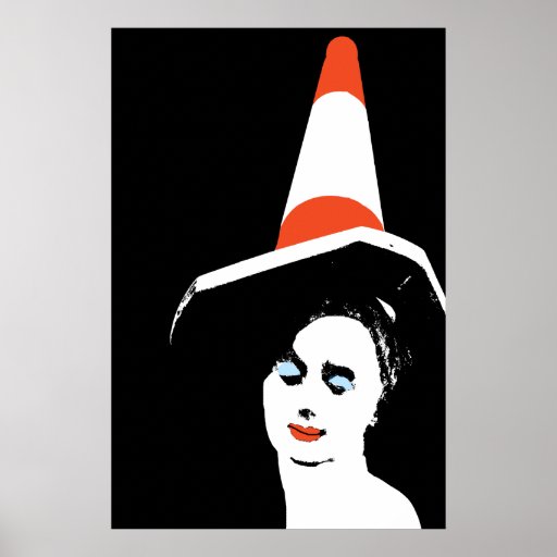 Glasgow Traffic Cone Girl Poster Print Zazzle