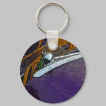 Glass and Chrome Keychain